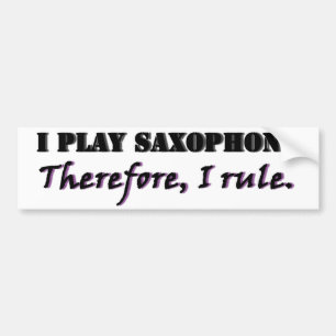 Adesivo Para Carro Eu jogo o saxofone…
