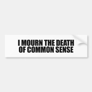 Adesivo Para Carro Eu lamento a morte do senso comum