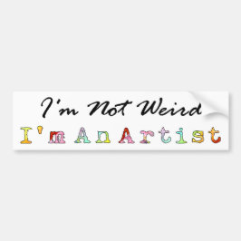 Adesivo Para Carro Eu não sou estranho, mim sou um artista