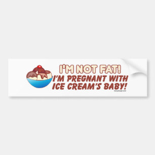 Adesivo Para Carro Eu não sou gordo mim sou Bumpersticker grávido