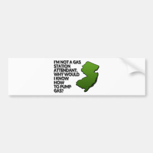 Adesivo Para Carro Eu não sou um assistente do posto de gasolina.
