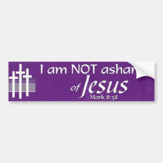 Adesivo Para Carro Eu não tenho vergonha de Jesus Bumper Sticker