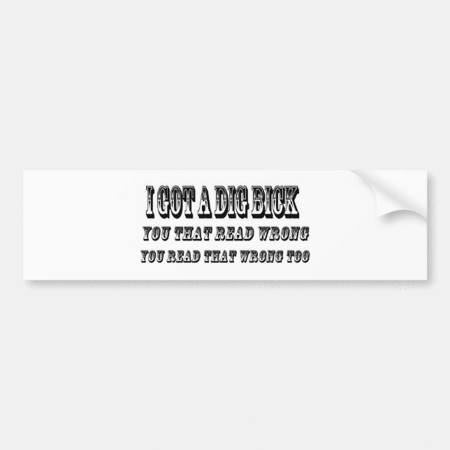 Adesivo Para Carro Eu obtive um bick da escavação (Frente)