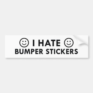 Adesivo Para Carro Eu Odeio Bumper Stickers