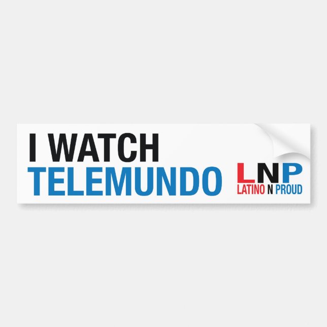 Adesivo Para Carro Eu olho Telemundo (Frente)