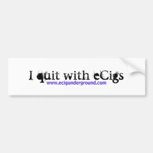 Adesivo Para Carro Eu parei com eCigs - autocolante no vidro traseiro