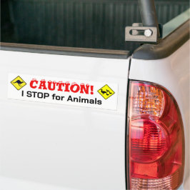 Adesivo Para Carro Eu paro para pegar caramelo de animais