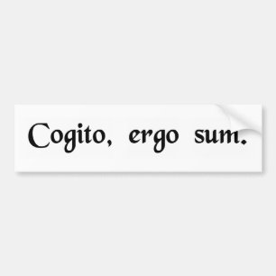 Adesivo Para Carro Eu penso, conseqüentemente mim Am.