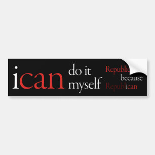 Adesivo Para Carro "eu posso" preto de Bumpersticker