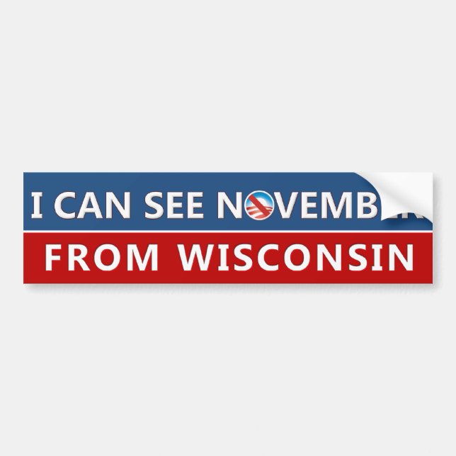 Adesivo Para Carro Eu posso ver novembro de Wisconsin (Frente)