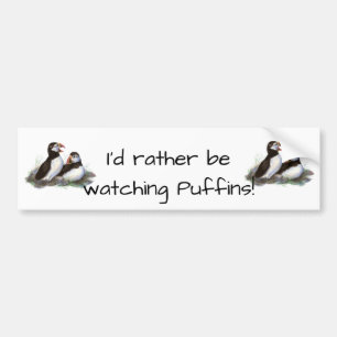 Adesivo Para Carro Eu Preferencialmente assistindo Puffins Divorcioso