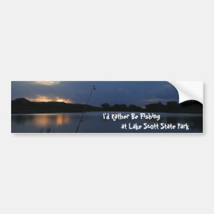Adesivo Para Carro Eu Preferencialmente estar pescando no Lago Scott