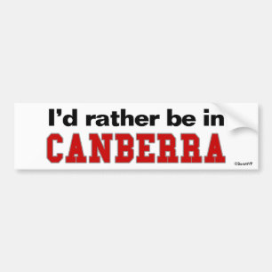 Adesivo Para Carro Eu preferencialmente estaria em Canberra