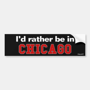 Adesivo Para Carro Eu preferencialmente estaria em Chicago