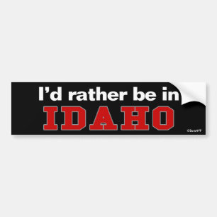 Adesivo Para Carro Eu preferencialmente estaria em Idaho