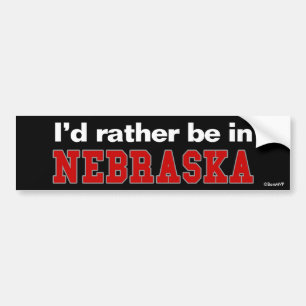 Adesivo Para Carro Eu preferencialmente estaria em Nebraska