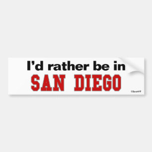Adesivo Para Carro Eu preferencialmente estaria em San Diego