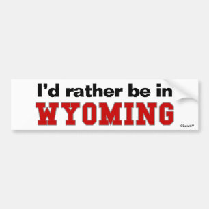 Adesivo Para Carro Eu preferencialmente estaria em Wyoming