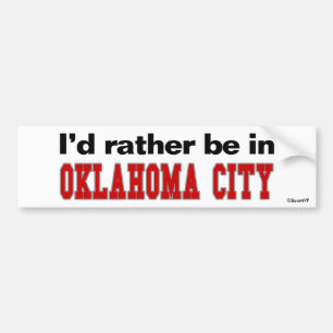 Adesivo Para Carro Eu preferencialmente estaria no Oklahoma City