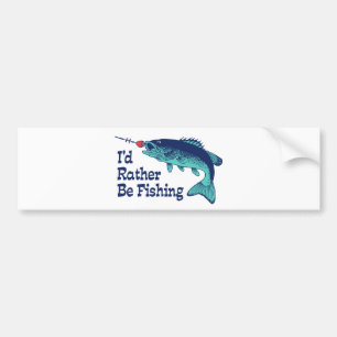 Adesivo Para Carro Eu preferencialmente estaria pescando