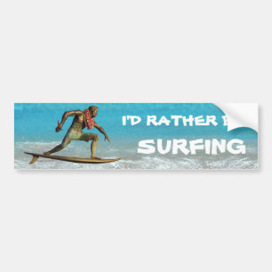Adesivo Para Carro Eu preferencialmente estaria surfando