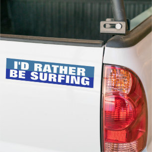Adesivo Para Carro Eu preferencialmente estaria surfando