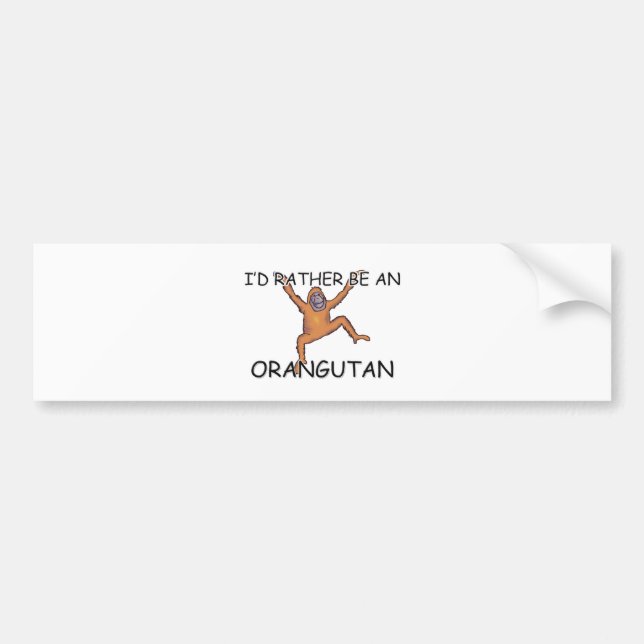 Adesivo Para Carro Eu preferencialmente seria um orangotango (Frente)