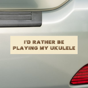Adesivo Para Carro Eu Preferencialmente Tocando O Meu Vestido Ukulele