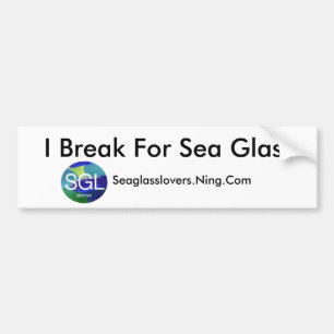 Adesivo Para Carro Eu quebro para o vidro do mar, Seaglasslover…