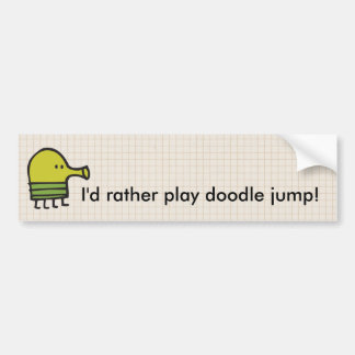 Adesivo Para Carro Eu salto do doodle do jogo da preferencialmente!