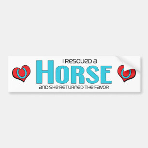 Adesivo Para Carro Eu salvei um cavalo (o cavalo fêmea)