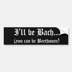 Adesivo Para Carro Eu serei autocolante no vidro traseiro de Bach…