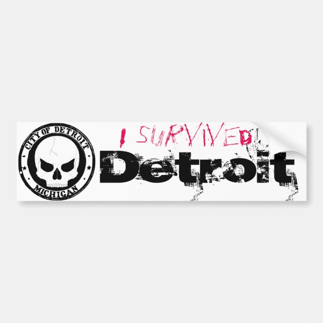 Adesivo Para Carro Eu sobrevivi a Detroit (Frente)