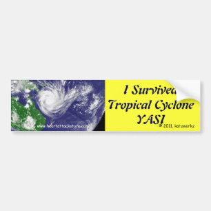 Adesivo Para Carro Eu sobrevivi ao ciclone tropical YASI