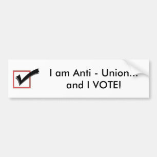 Adesivo Para Carro Eu sou anti - a união… e EU VOTAMOS!