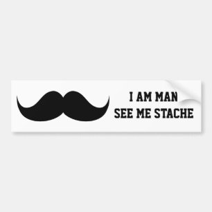 Adesivo Para Carro Eu sou homem ver me moustache do bigode do stach