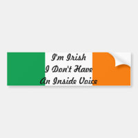 Eu sou irlandês mim não tenho uma etiqueta interna