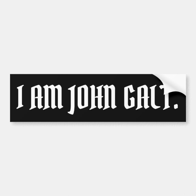 ADESIVO PARA CARRO EU SOU JOHN GALT (Frente)