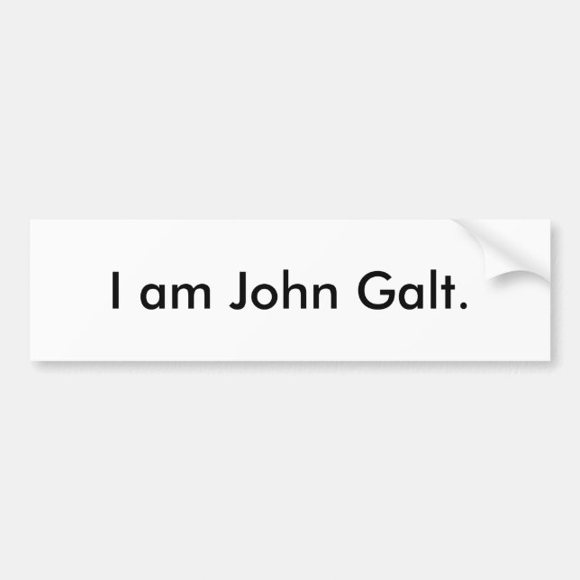 Adesivo Para Carro Eu sou John Galt. (Frente)