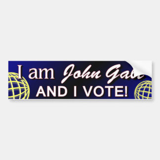 Adesivo Para Carro Eu sou John Galt - e eu voto