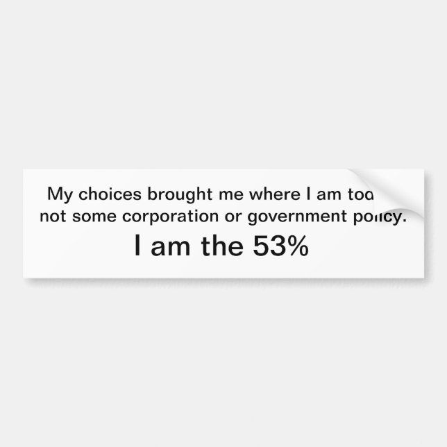 Adesivo Para Carro Eu sou o 53% (Frente)