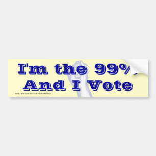 Adesivo Para Carro Eu sou o bumpersticker de 99% (e mim vote)
