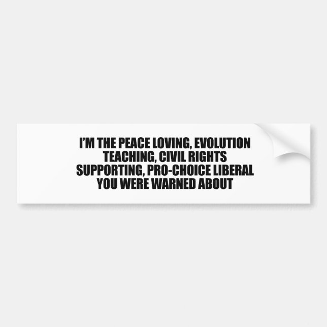 Adesivo Para Carro Eu sou o liberal que você foi advertido (Frente)