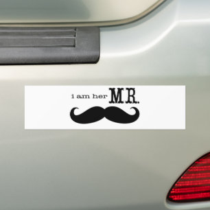 Adesivo Para Carro Eu sou o Sr. Mustache.