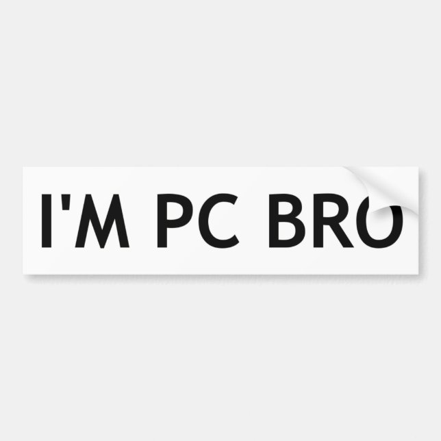 Adesivo Para Carro Eu sou PC Bro (Frente)