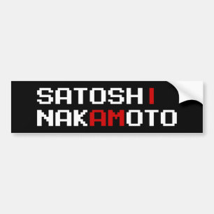 ADESIVO PARA CARRO EU SOU SATOSHI NAKAMOTO