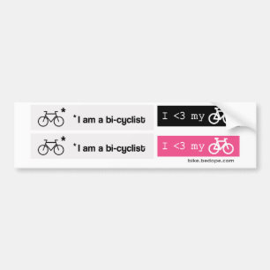 Adesivo Para Carro Eu sou um bi-ciclista