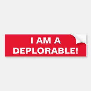 ADESIVO PARA CARRO EU SOU UM DEPLORÁVEL