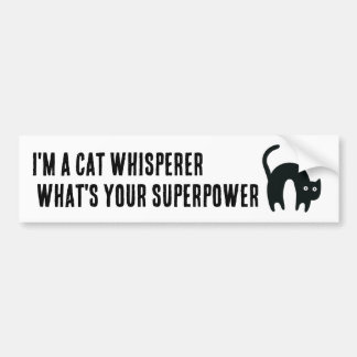 Adesivo Para Carro Eu sou um Falador de Gatos Qual é o seu Superpoder
