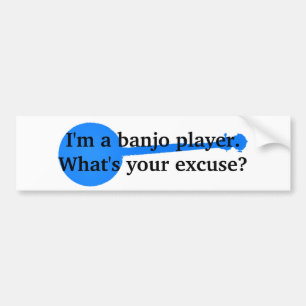 Adesivo Para Carro Eu sou um jogador do banjo, o que sou sua